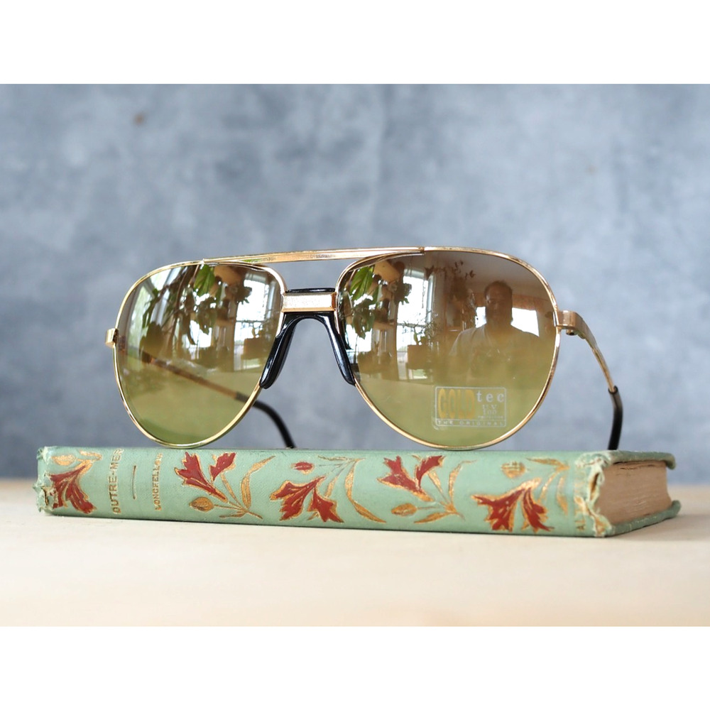 Vintage 1980s Jantzen Sunglasses NOS Taiwan Mirror Lens Aviator Pilot Classic